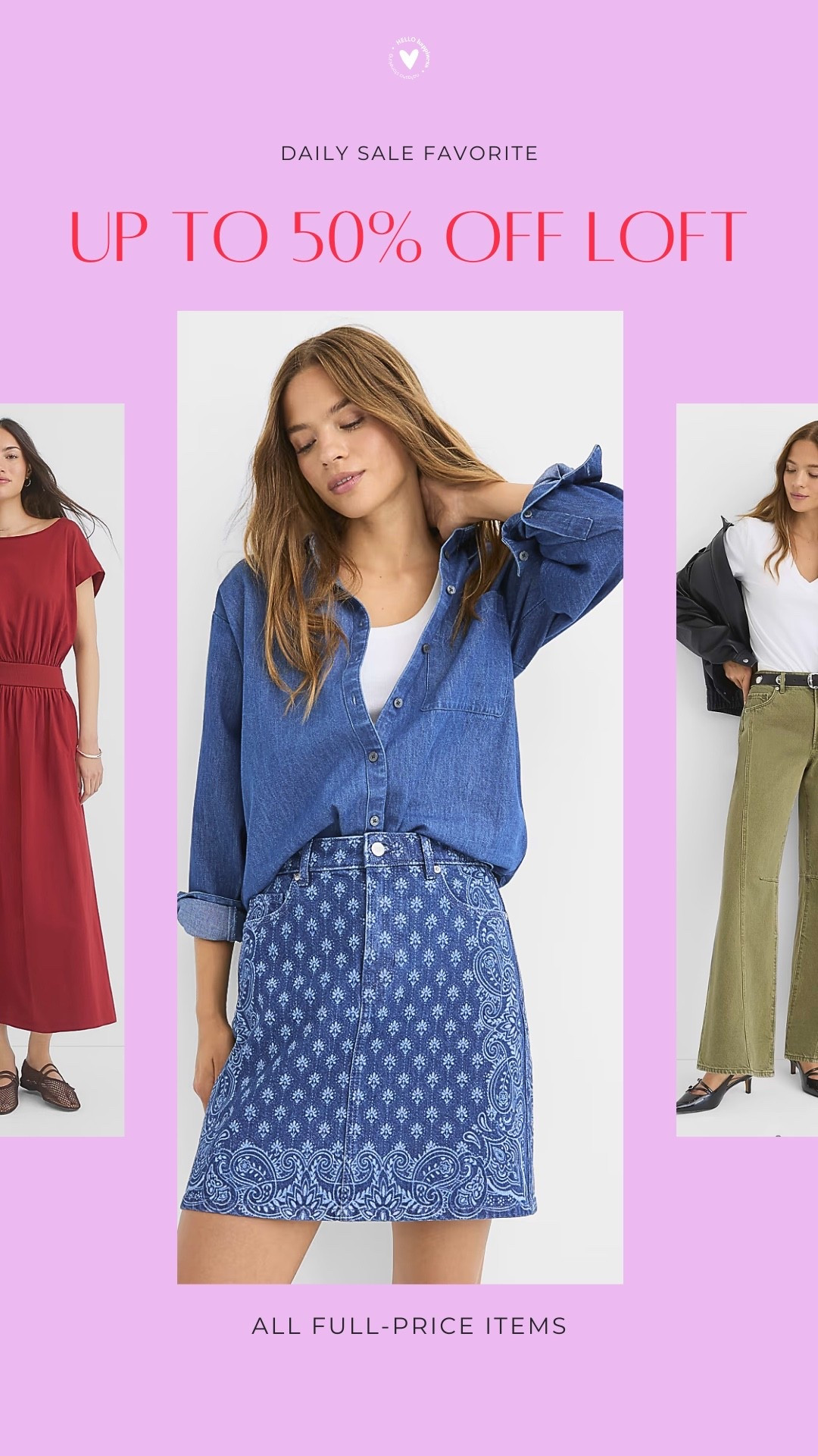 LOFT sale alert 💕✨ Up to 50% off full-price favorites!! Such a good time to grab cute pieces for now + heading into fall 🍂🛍️

#LTKootd #LTKSaleAlert #LTKOver40
