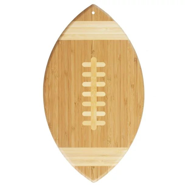 Totally Bamboo Football Shaped Bamboo Wood Cutting Board and Charcuterie Board, Great Gift for Fo... | Walmart (US)