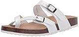 Amazon Essentials Women's Finley Flat Sandal, White, 10 M US | Amazon (US)