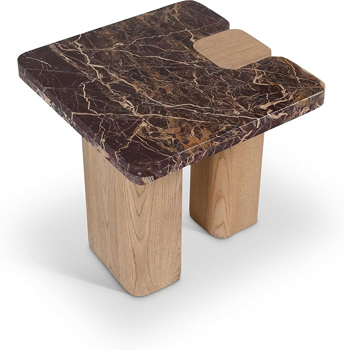 Meridian Furniture 99045Cherry-ET Ravenna Collection Art Deco End/Side Table with Handcrafted Gen... | Amazon (US)