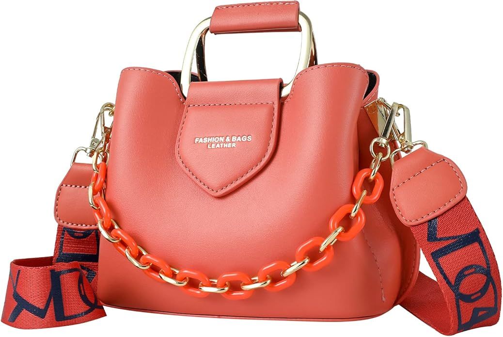 Qiayime Women's Fashion Shoulder Purses Handbags PU Leather Top Handle Satchel Tote Crossbody Bag | Amazon (US)