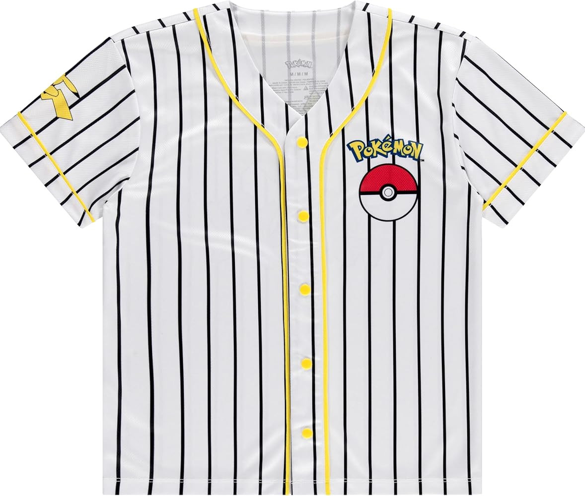 Boys Pokémon Baseball Jersey Shirt - Featuring Pikachu, Charizard, Squirtle and Bulbasaur- Littl... | Amazon (US)
