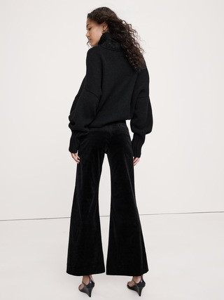 Mid-Rise Flare Velvet Pant | Banana Republic (US)