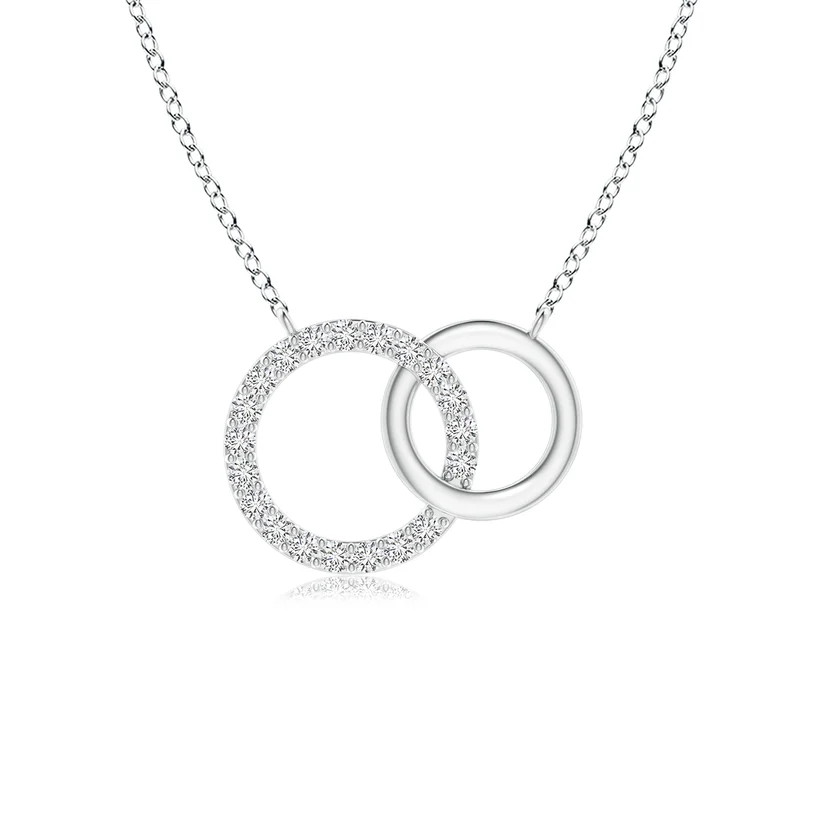 Interlocking Diamond Circle Necklace | Angara Inc.