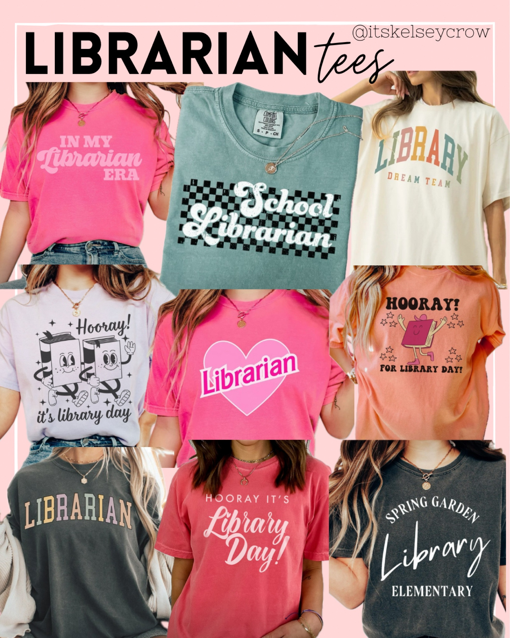 Lots of fun teacher tees for librarians!

#LTKBacktoSchool #LTKSaleAlert #LTKStyleTip