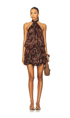 ROCOCO SAND Mini Dress in Brown & Beige from Revolve.com | Revolve Clothing (Global)