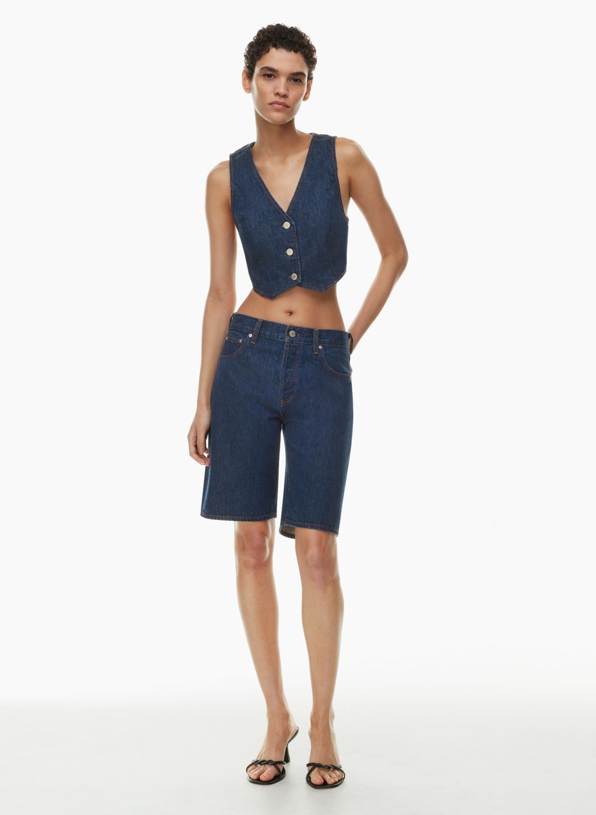 THE '90S CINDY BERMUDA DENIM SHORT | Aritzia