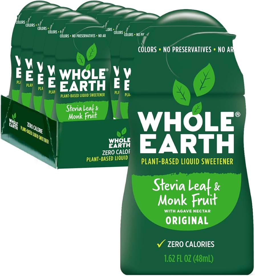 Whole Earth Stevia & Monk Fruit Liquid Sweetener, Original, No Erythritol, Squeeze Bottle, 1.62 F... | Amazon (US)