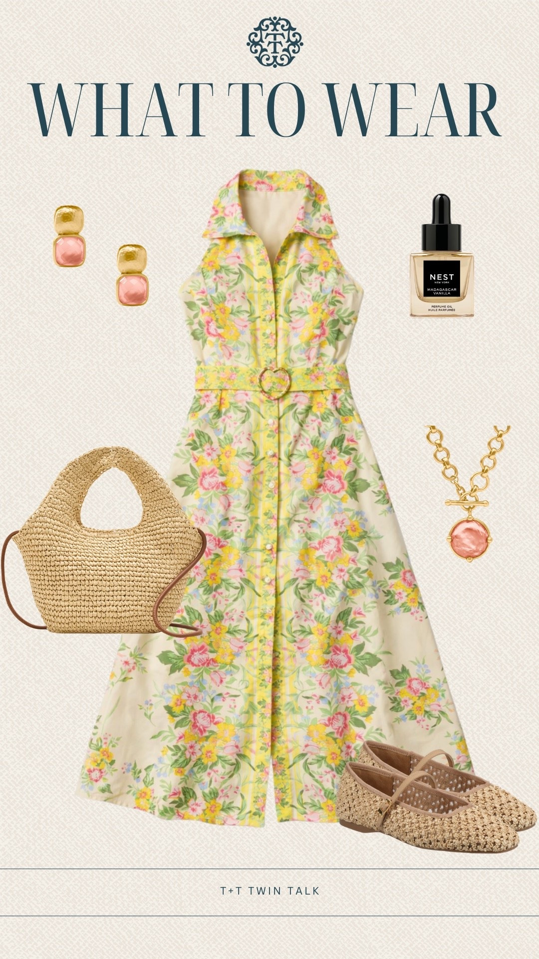 T+T, what to wear! This yellow dress from Nordstrom is the perfect spring dress! We pulled the pink accents by pairing it with these earrings from Julie Vos!

#LTKSeasonal #LTKMidsize #LTKOver40