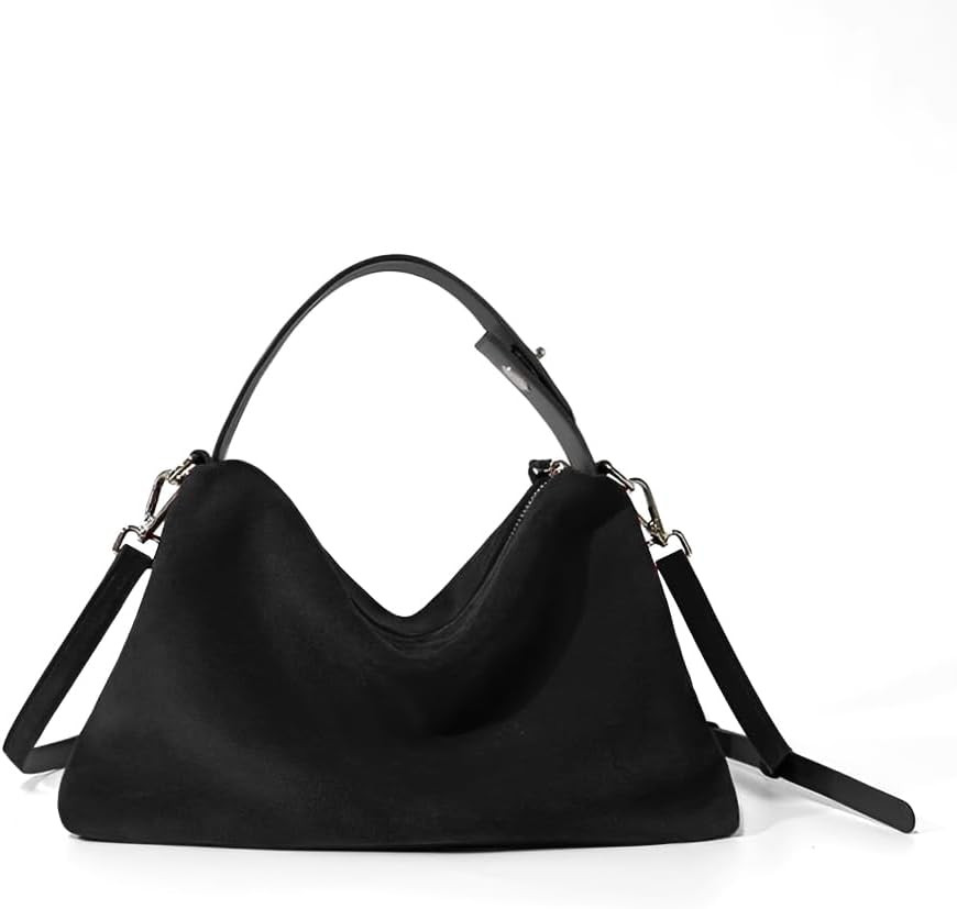 VAKAER Suede Tote Bag for Women, Suede Leather Crossbody Bag with Adjustable Strap Nubuck Shoulder Satchel Hobo Purse | Amazon (US)