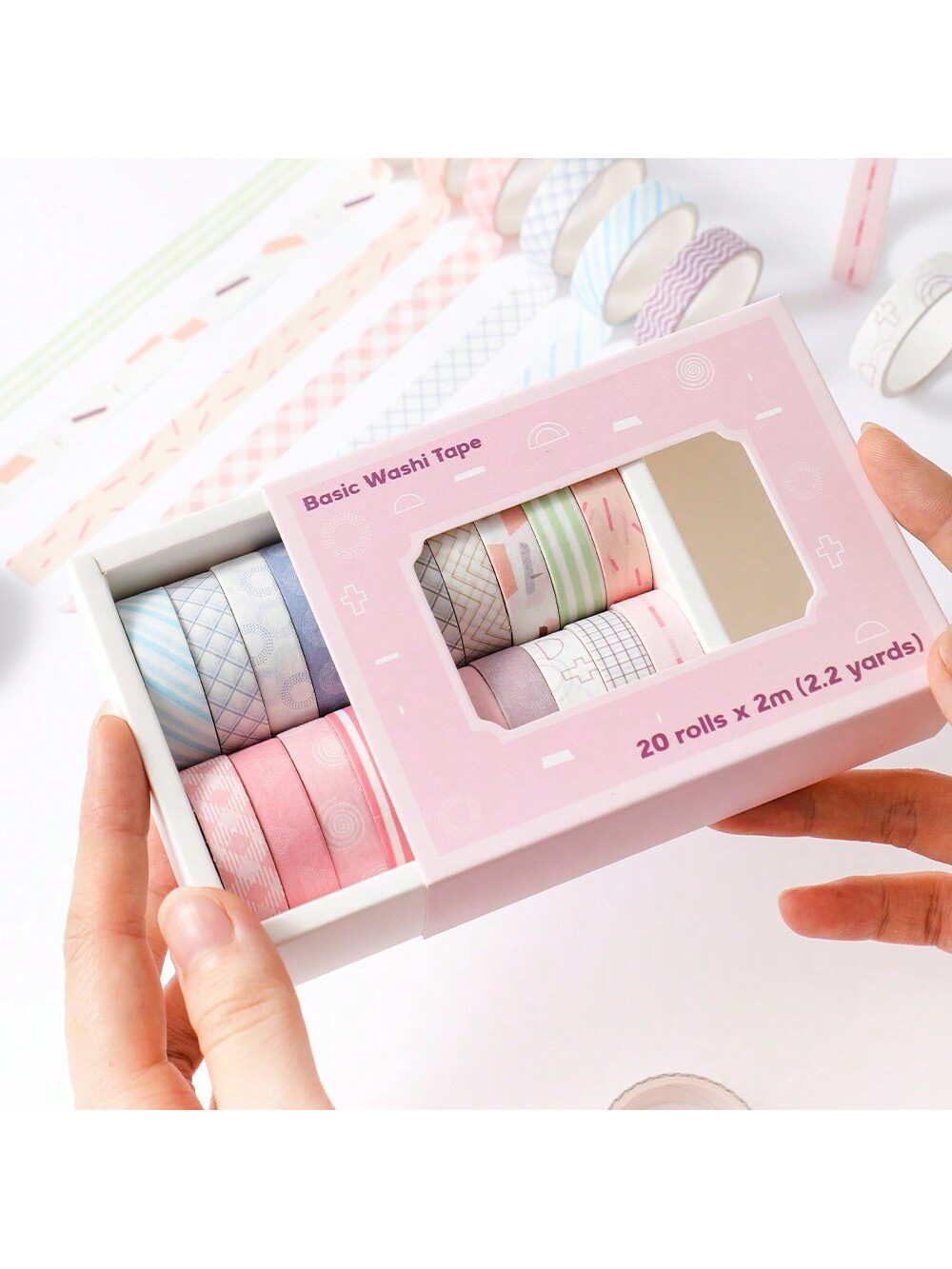 Tendencias20 Rollos Conjunto De Cintas Washi Coloridas Pequeñas, Cintas De Enmascarar Skinny Bá... | SHEIN