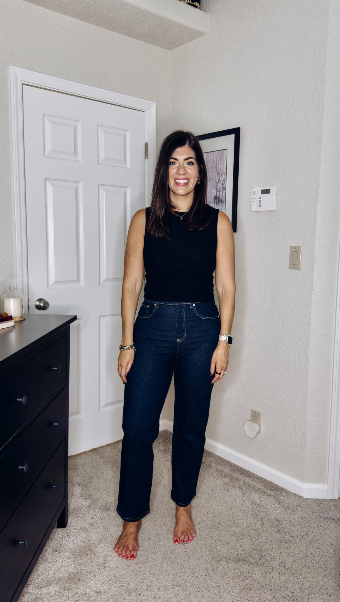 I am so glad they improved the straight jeans. 360 compression (yes even on the hips) but they still feel comfy like loungewear!  In a medium regular for an ankle length m. These will go perfectly for a casual office day paired with a flat or loafer. My code MEGHANXSPANX works for 15% off new orders
@spanx 

#LTKMidsize #LTKTall #LTKOver40