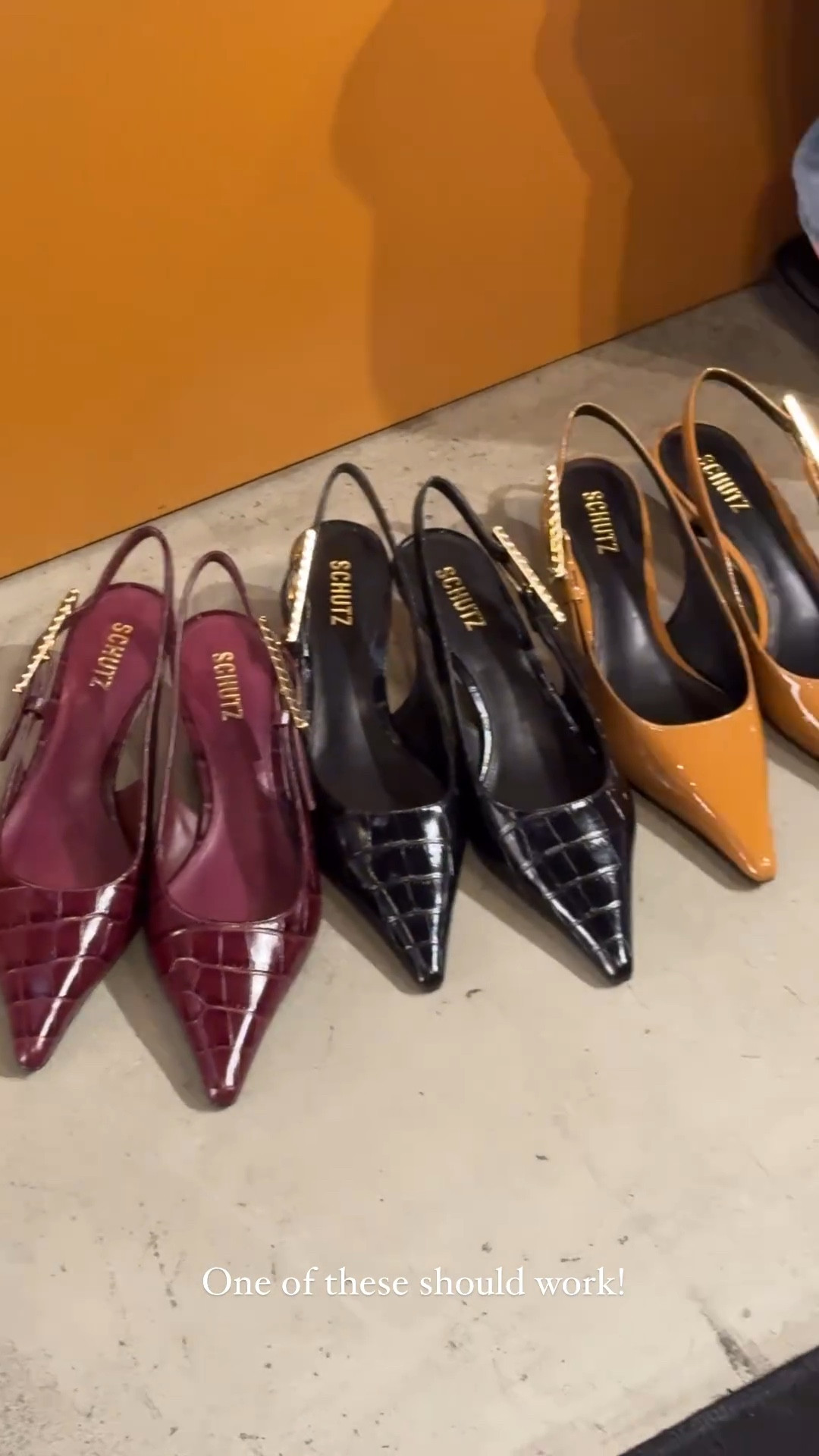 NYFW shopping stop for low pointed toe heels @schutz. 

#LTKNYFW #LTKStyleTip #LTKOver40