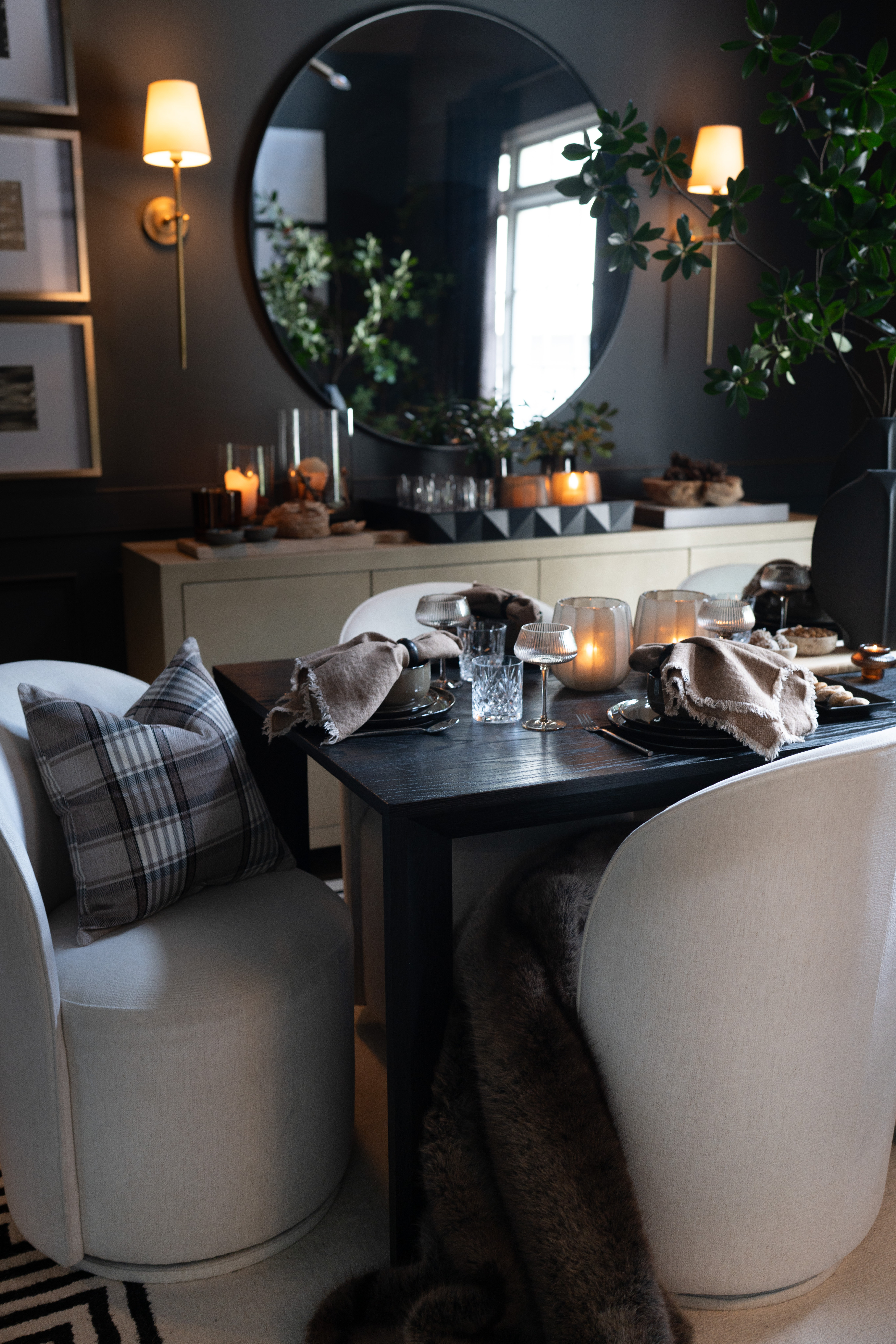 Just set the table, dimmed the lights, and wrapped myself in all the cozy fall feels . This moody dining room is ready for intimate dinners, rich conversations, and maybe a little too much bread (just kidding - there is no such thing 😂).   

 #LTKSeasonal #LTKHome #LTKStyleTip