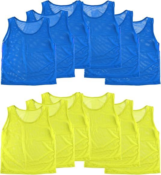 Nylon Mesh Scrimmage Team Practice Vests Pinnies Jerseys for Children Youth Sports Basketball, So... | Amazon (US)