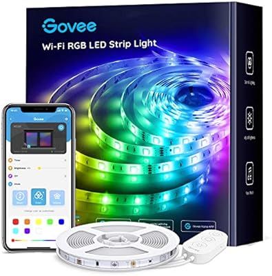 Govee RGB LED Light Strip, for Room, Bedroom, Kitchen, TV, APP Control, Works with Alexa & Google... | Amazon (US)