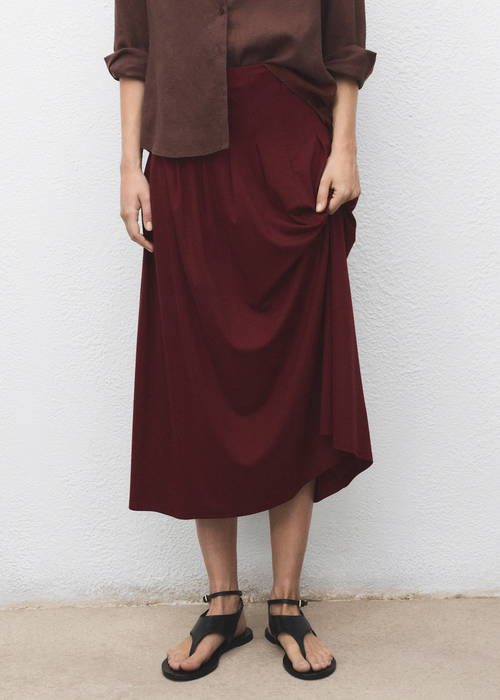 Plank midi-skirt - Women | MANGO USA | Mango (US/MX/AU)