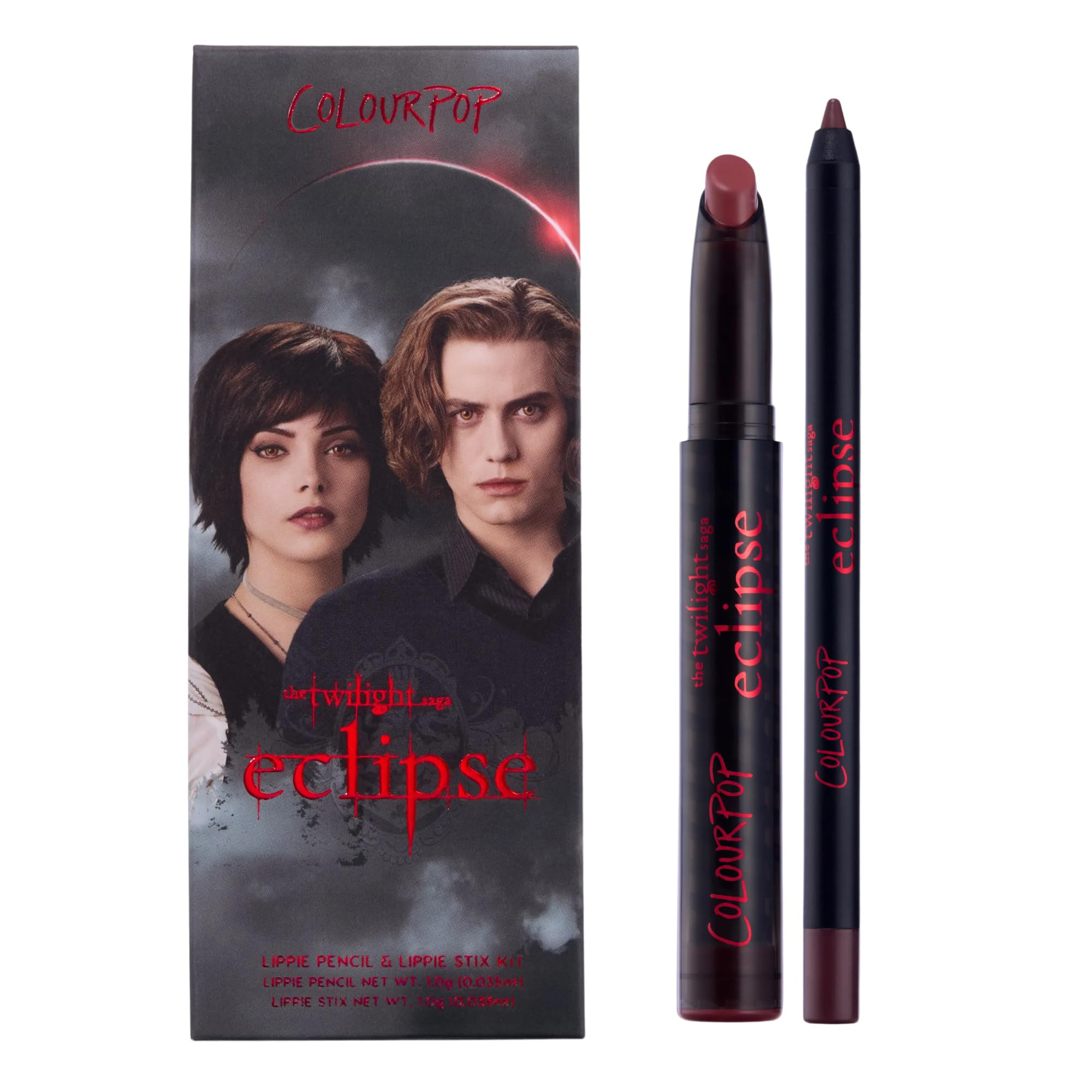 Colourpop x The Twilight Saga Eclipse Lip Kit - Warm Burgundy Brown Lip Combo with Lippie Stix Li... | Amazon (US)