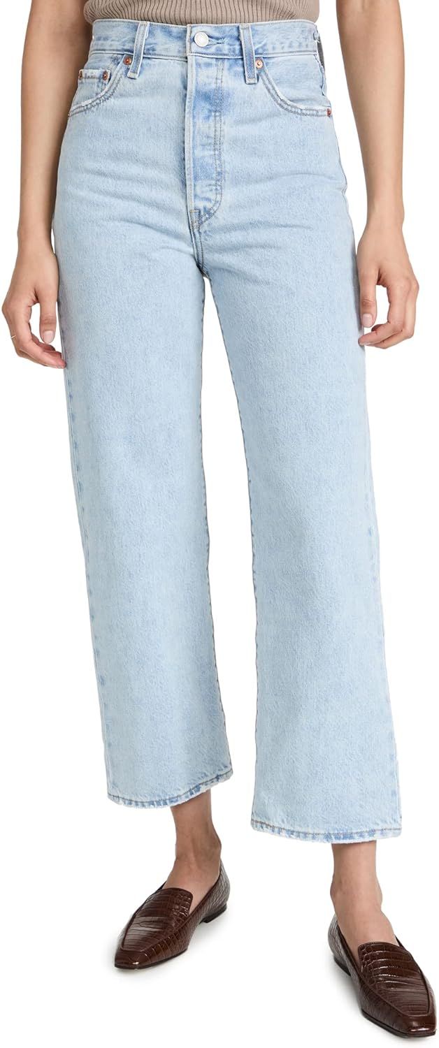 Levi's Women's Premium Ribcage Straight Ankle Jeans, Cotton, 27 in | Amazon (US)