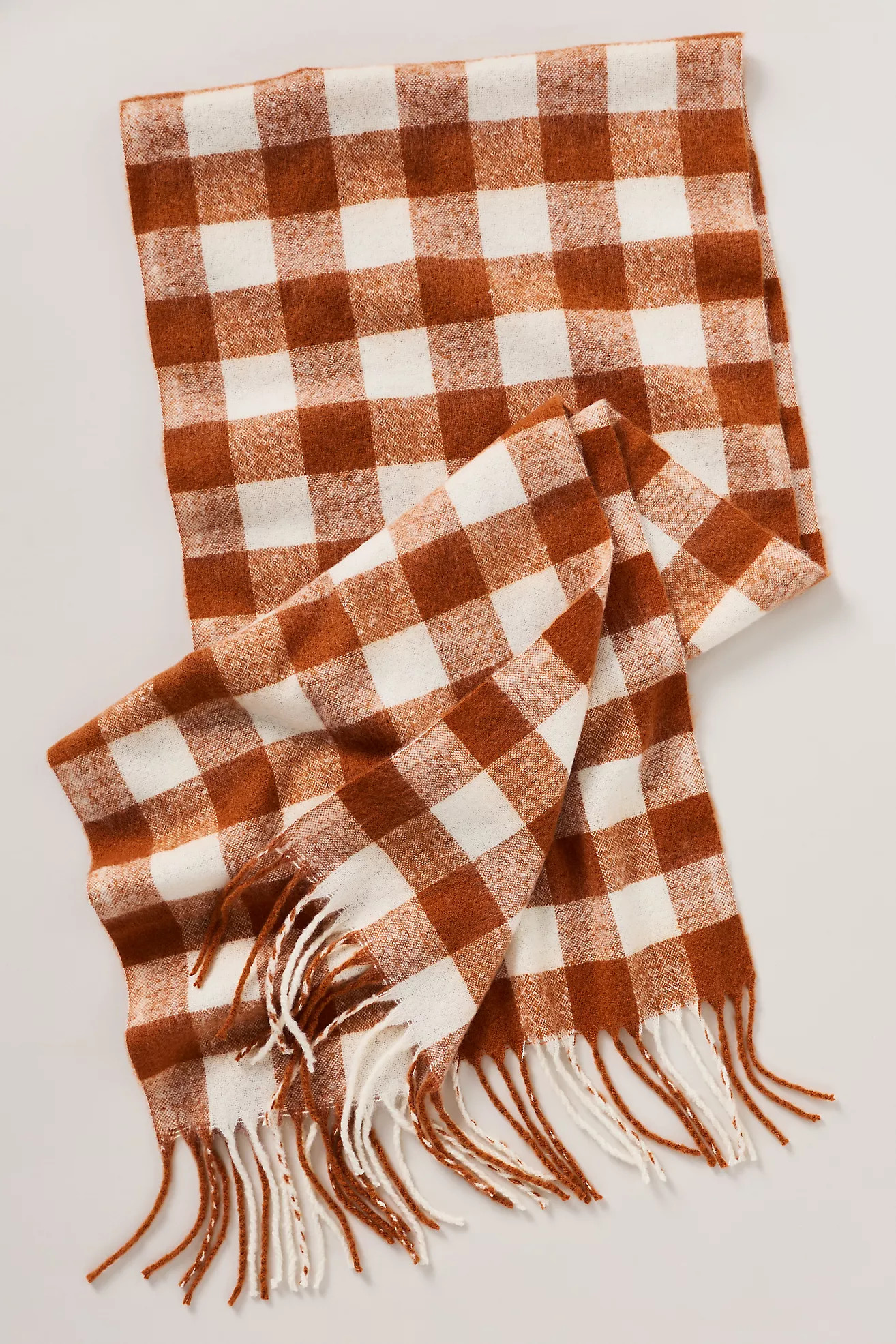 Maeve Brushed Gingham Scarf | Anthropologie (US)
