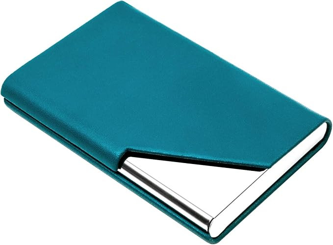 Padike Business Card Holder Luxury PU Leather & Stainless Steel Multi Card Case,Business Name Car... | Amazon (US)