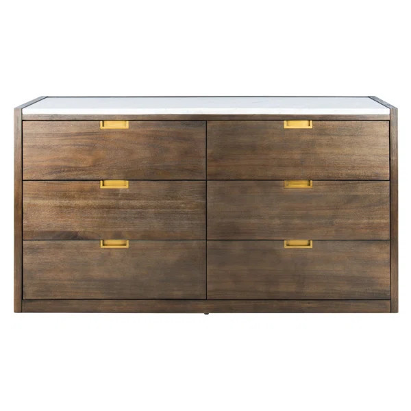 Adeline 6 Drawer 56'' W Double Dresser | Wayfair North America