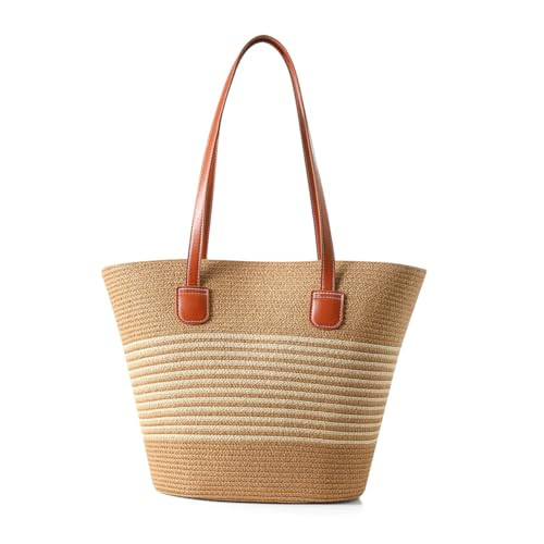 Amazon.com: Straw Bags For Women | Travel Straw Totes Bag, Summer Woven Handmade, Shoulder Bag Ha... | Amazon (US)