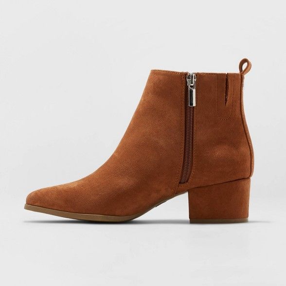 Women's Valerie Microsuede City Ankle Bootie - A New Day™ | Target