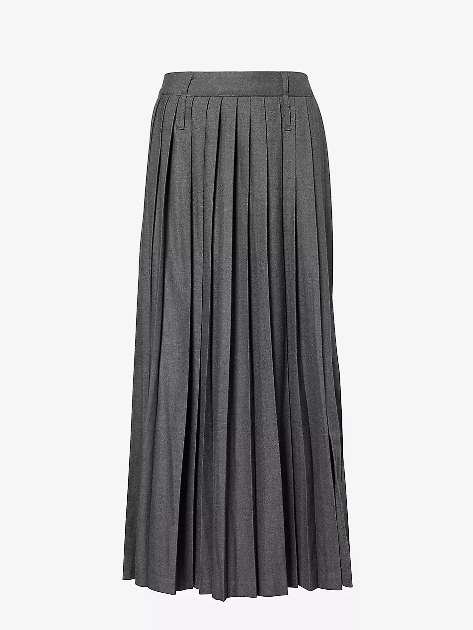 Bailey pleated woven maxi skirt | Selfridges