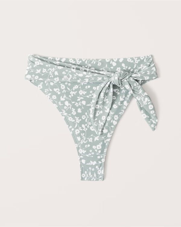 Women's High-Waist Tie Cheeky Bottoms | Women's Swimwear | Abercrombie.com | Abercrombie & Fitch (US)