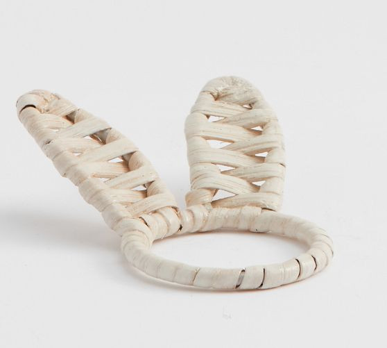 Bunny Ears Handwoven Napkin Rings - Set of 4 | Pottery Barn (US)