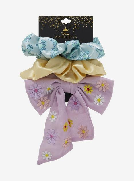 Disney Tangled Floral Bow Satin Scrunchy Set | BoxLunch | BoxLunch