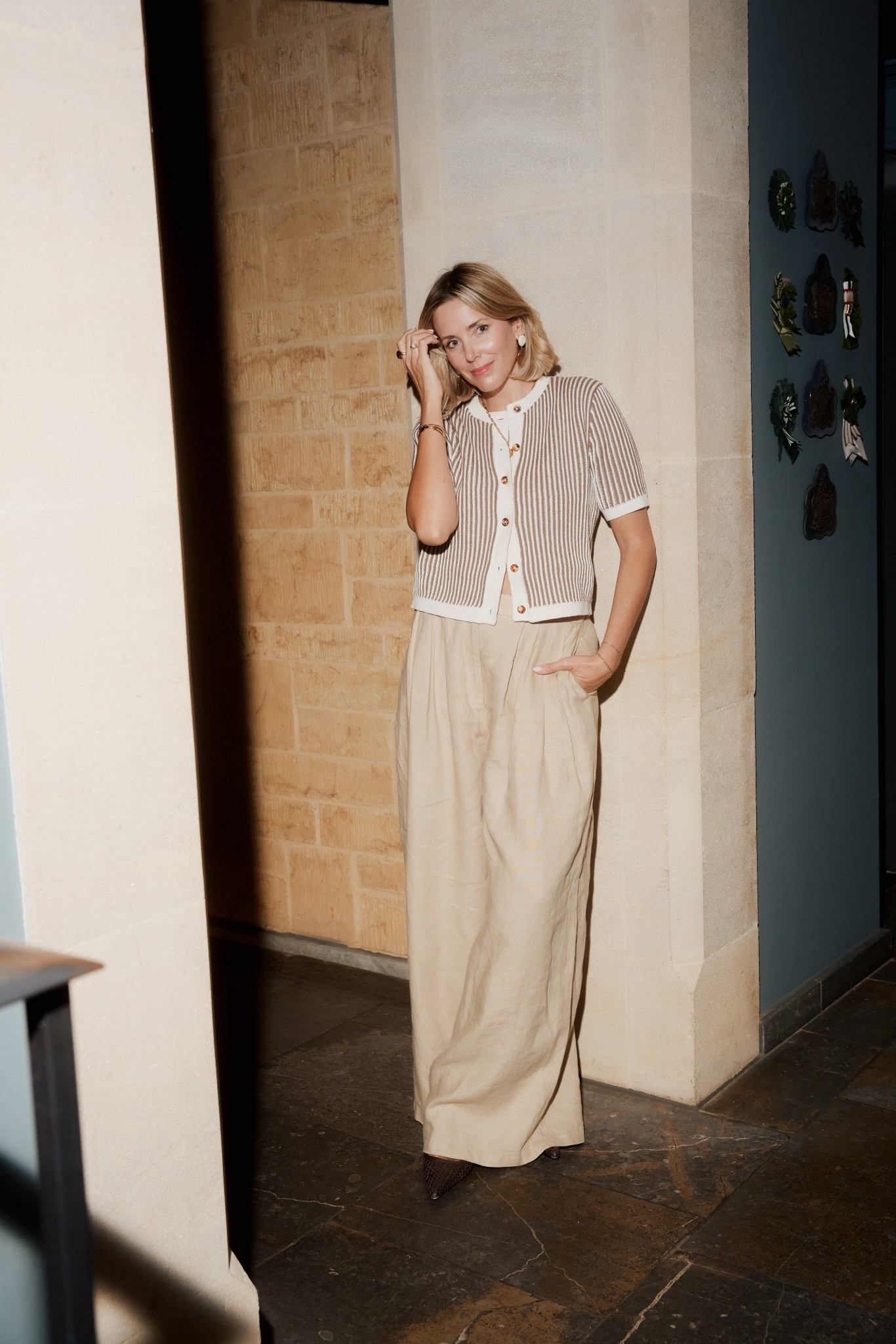 Spring outfit, wide leg trouser, brown outfit, marks and Spencer 

#LTKuk #LTKwinter #LTKspring