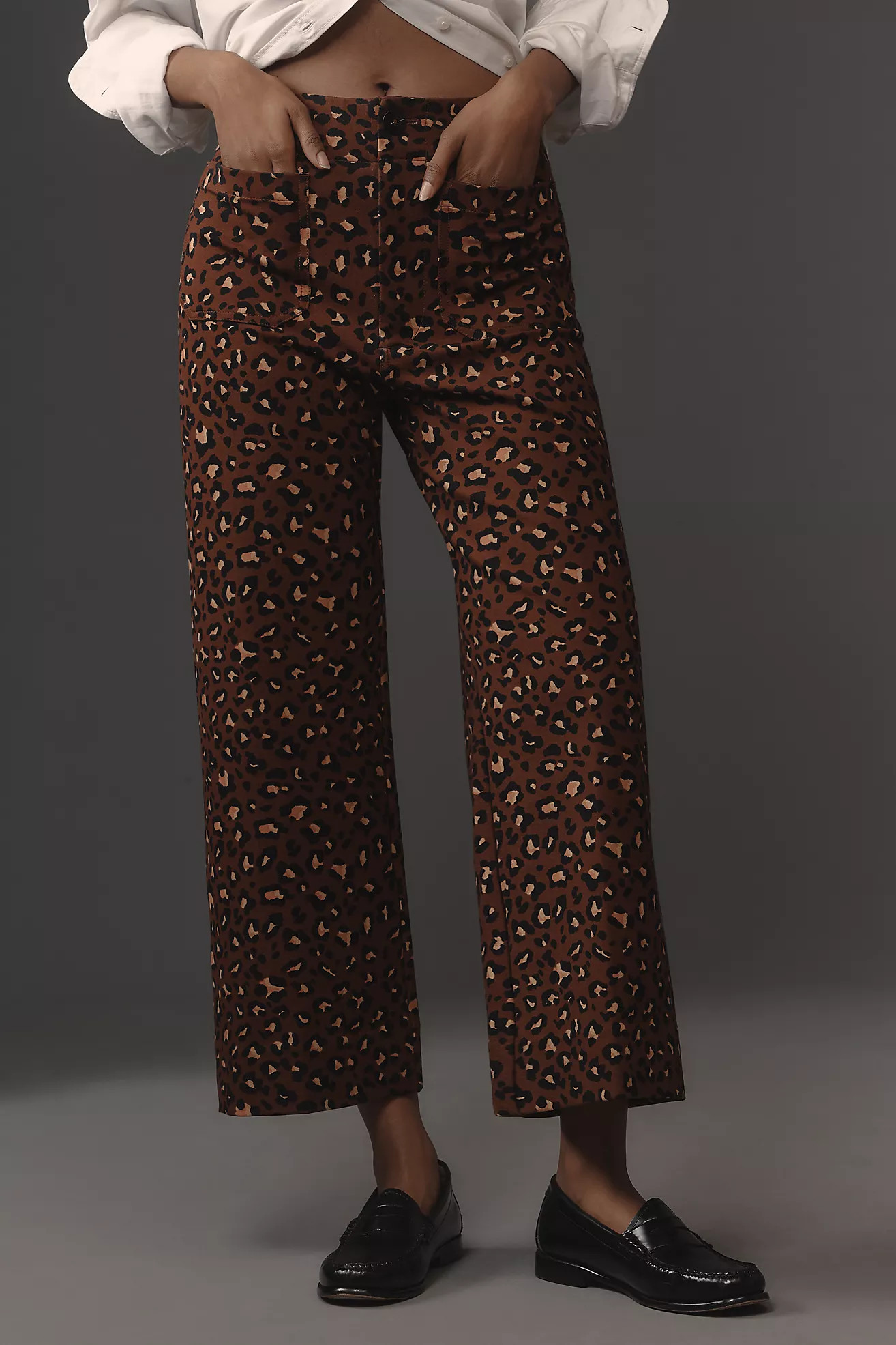 The Colette Cropped Wide-Leg Ponte Pants by Maeve | Anthropologie (US)