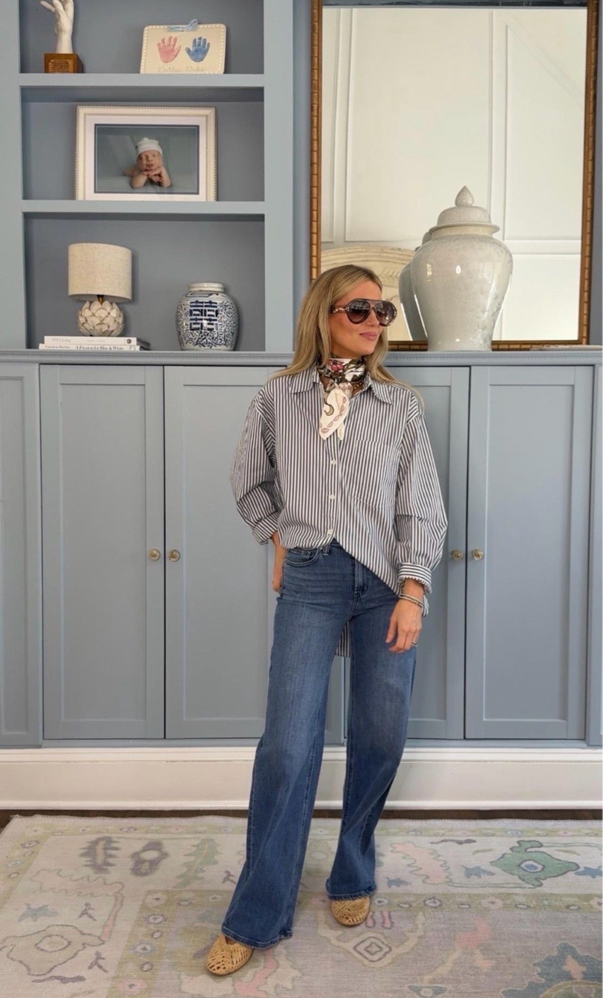 The perfect fall outfit! I reach for this button up again and again it can be styled so many ways!

#LTKootd #LTKSeasonal
