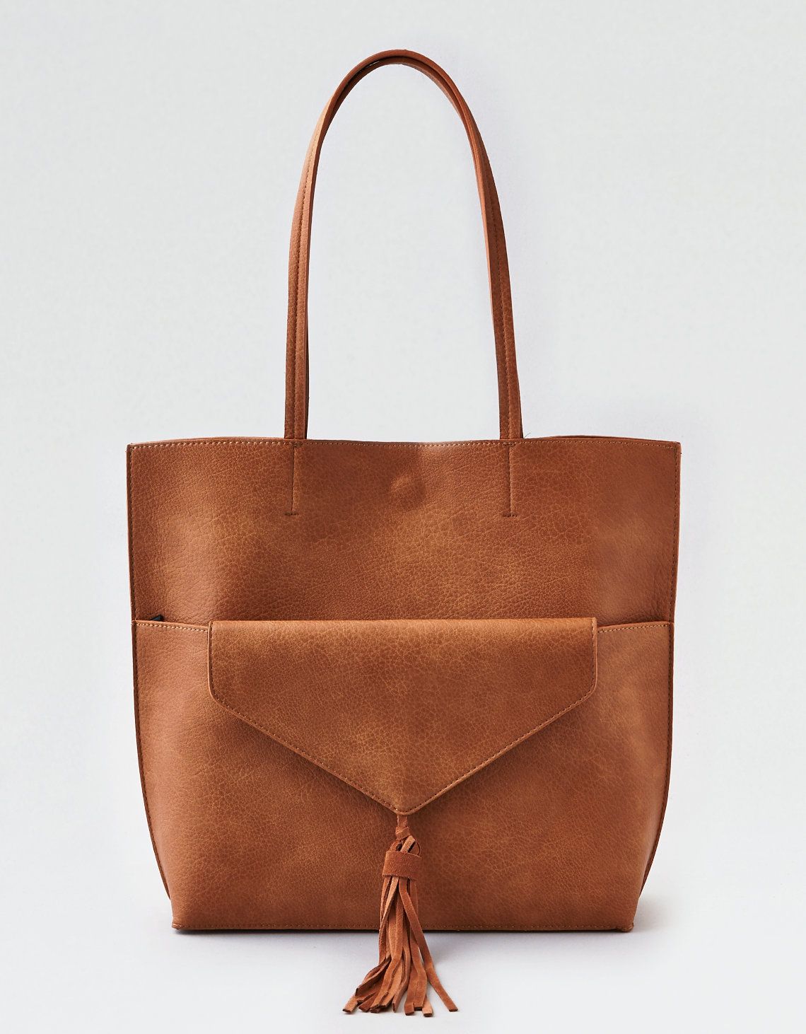 AEO Fringe Tote & Clutch Set, Tan | American Eagle Outfitters (US & CA)