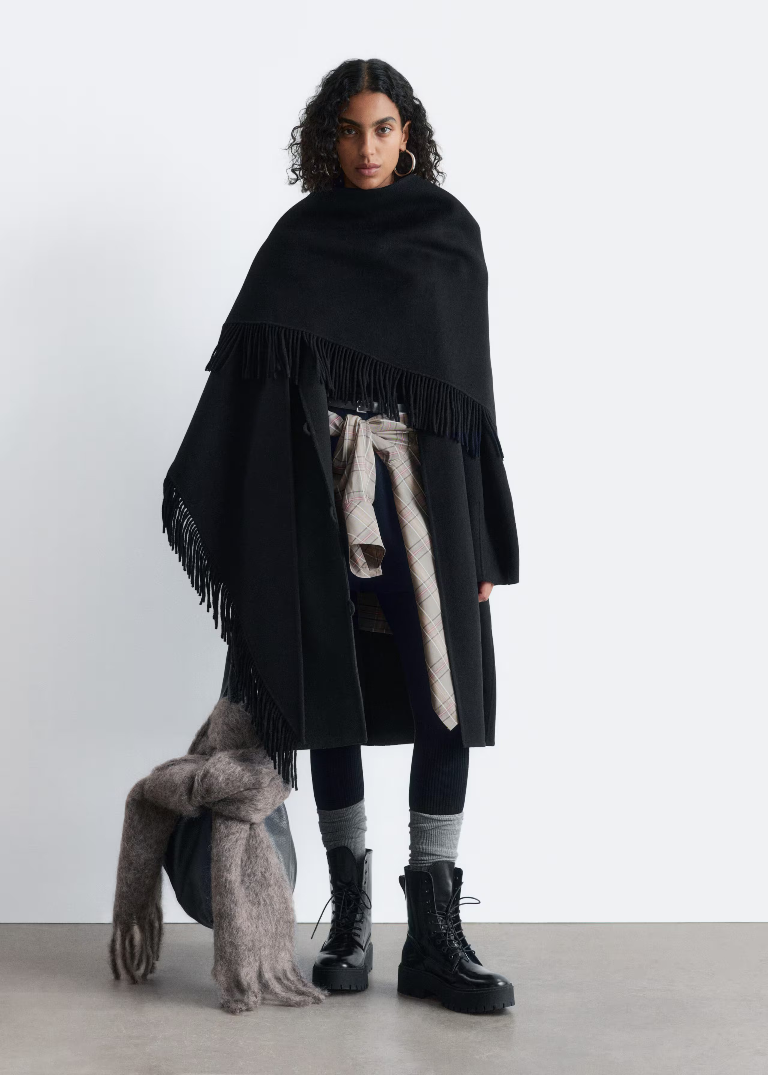 Fringed Shawl Wool Coat | & Other Stories UK