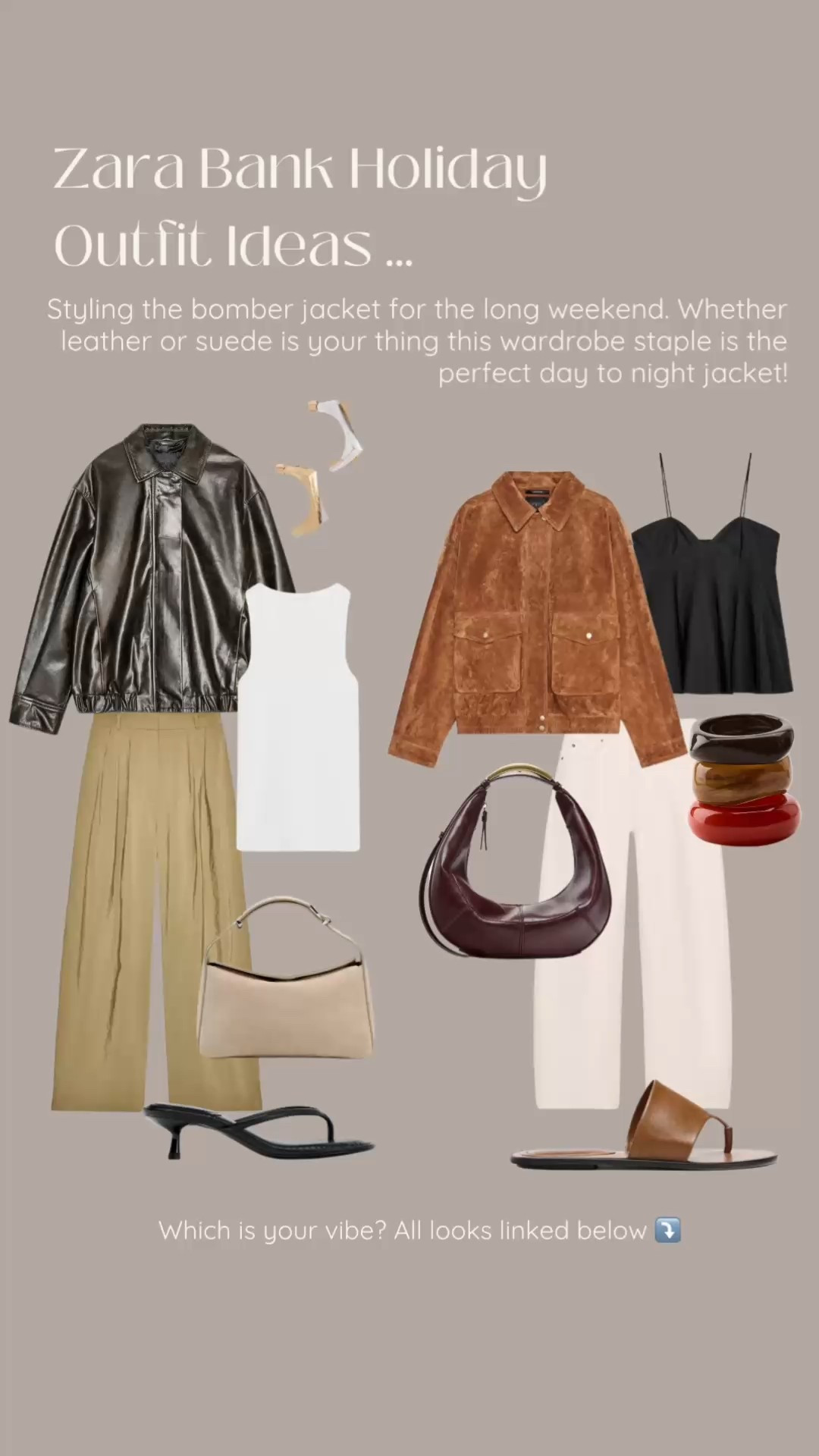 Zara outfit - Zara jacket - spring jacket - leather jacket - suede jacket - bomber jacket - barrel leg jeans - Zara jeans - bank holiday outfit - summer sandals - suede bag - wardrobe staples - wide leg trousers - bangles - going out outfits 

#LTKuk #LTKspring #LTKstyletip