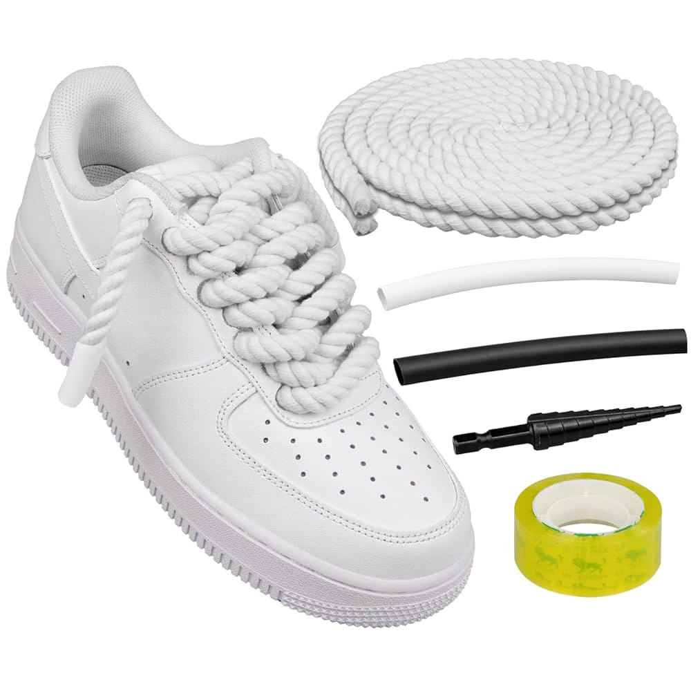 Rope Laces for Air Force 1, Thick Chunky Fat Shoelaces Strings for AF Sneaker Shoes | Amazon (US)