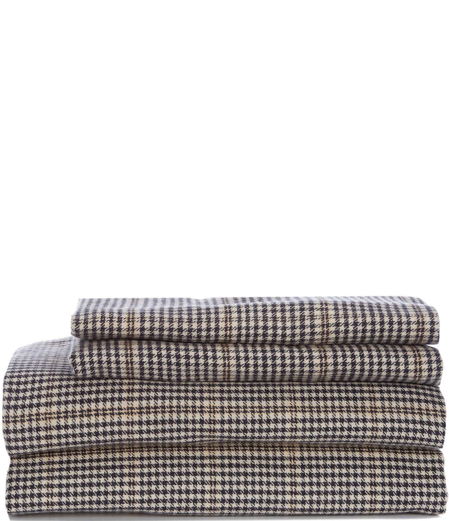 Noble Excellence Glen Plaid Portuguese Flannel Sheet Set | Dillard's | Dillard's