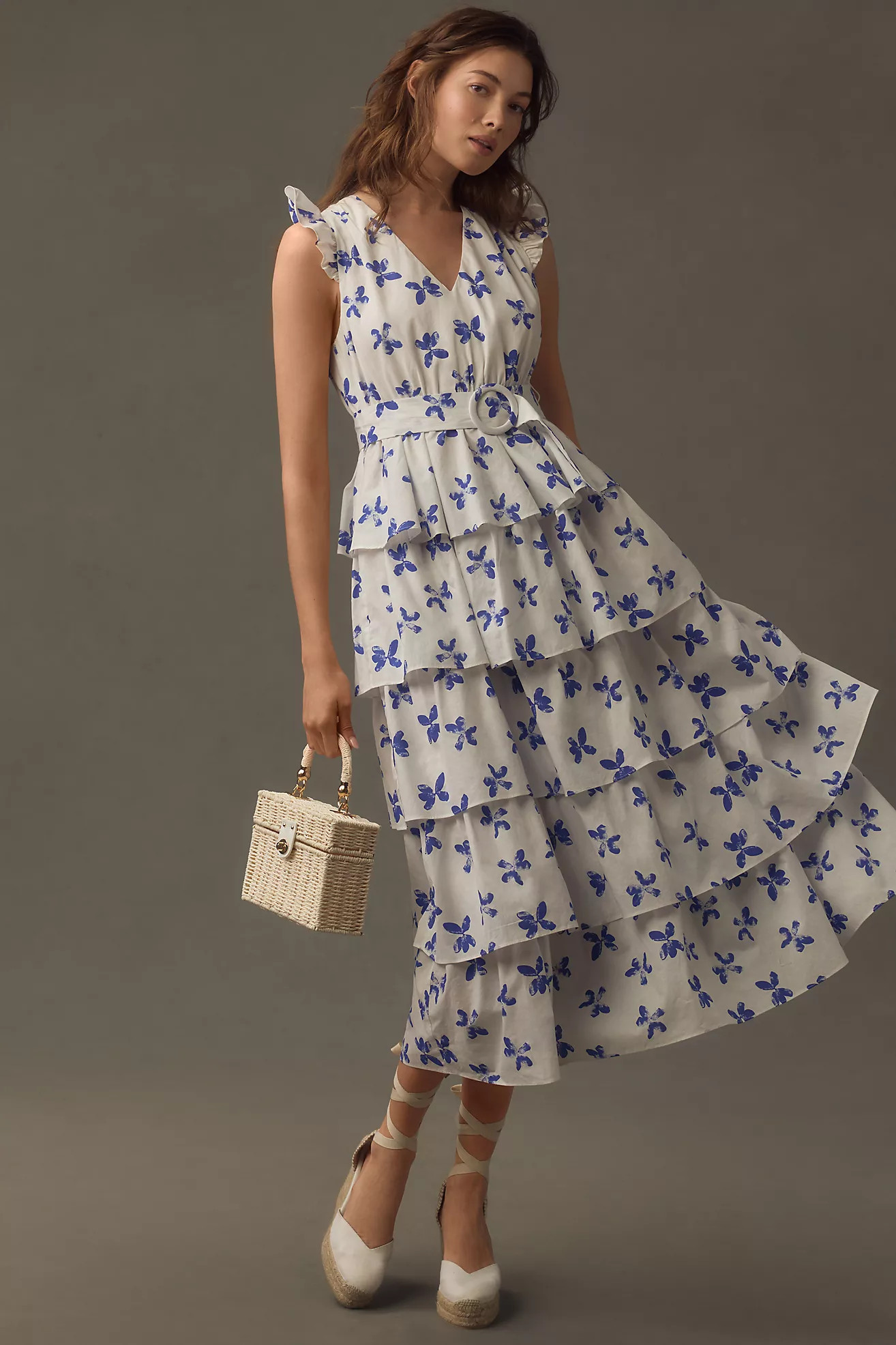 Endless Rose V-Neck Tiered Maxi Dress | Anthropologie (US)