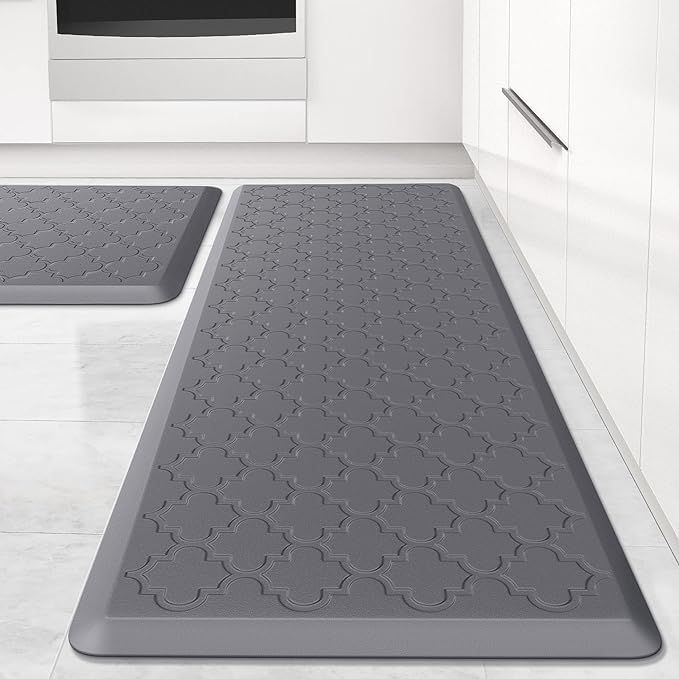 Kitchen Mat [2 PCS] Cushioned Anti-Fatigue Floor Mat, Waterproof Non-Skid Ergonomic Comfort Foam ... | Amazon (US)
