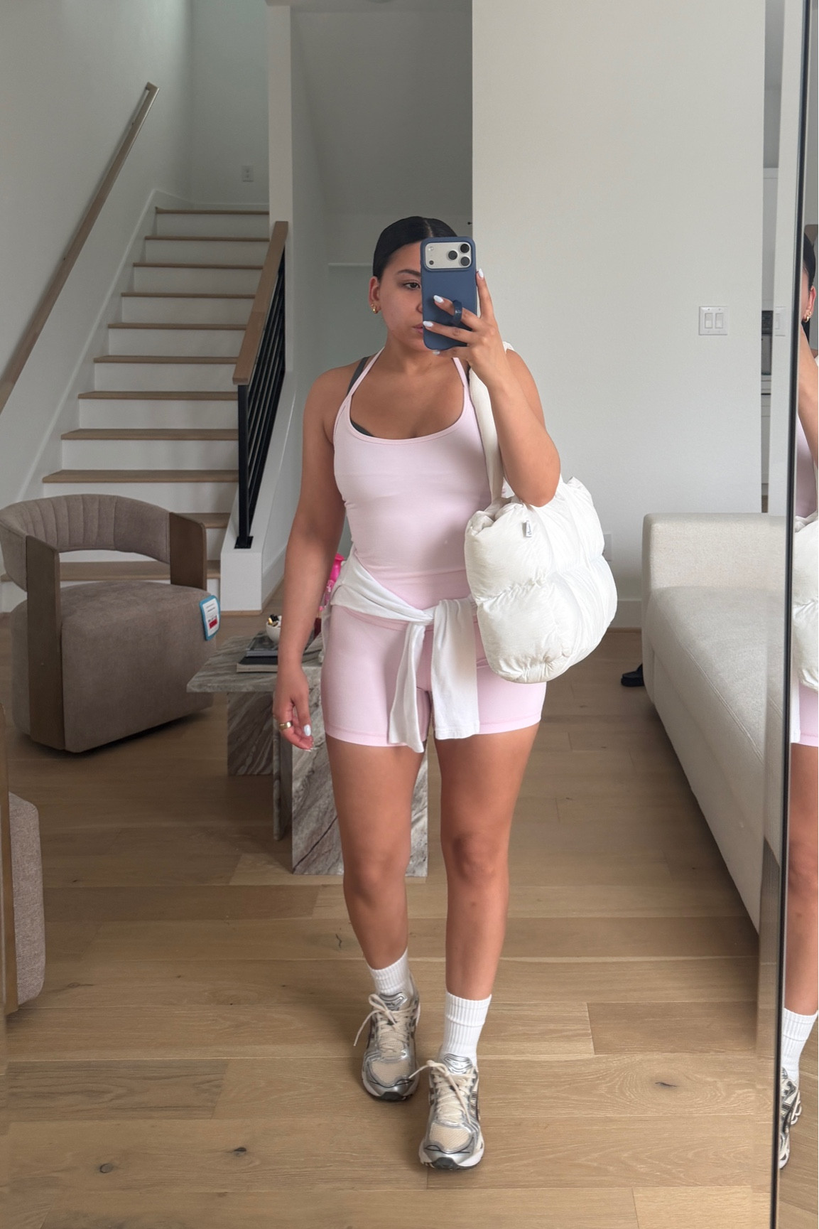 Wore to hot Pilates 
Tank: small
Shorts: small
Grip socks 
Sneakers: 6.5 women 

#LTKootd #LTKdayinmylife #LTKActive
