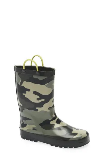 Tucker + Tate Kids' Puddle Rain Boot in Green Camo at Nordstrom Rack, Size 7 M | Nordstrom Rack