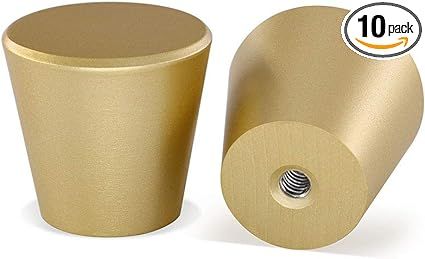 homdiy 10 Pack Brass Cabinet Knobs Gold Knobs for Dresser - Gold Knobs for Kitchen Cabinets Brass... | Amazon (US)