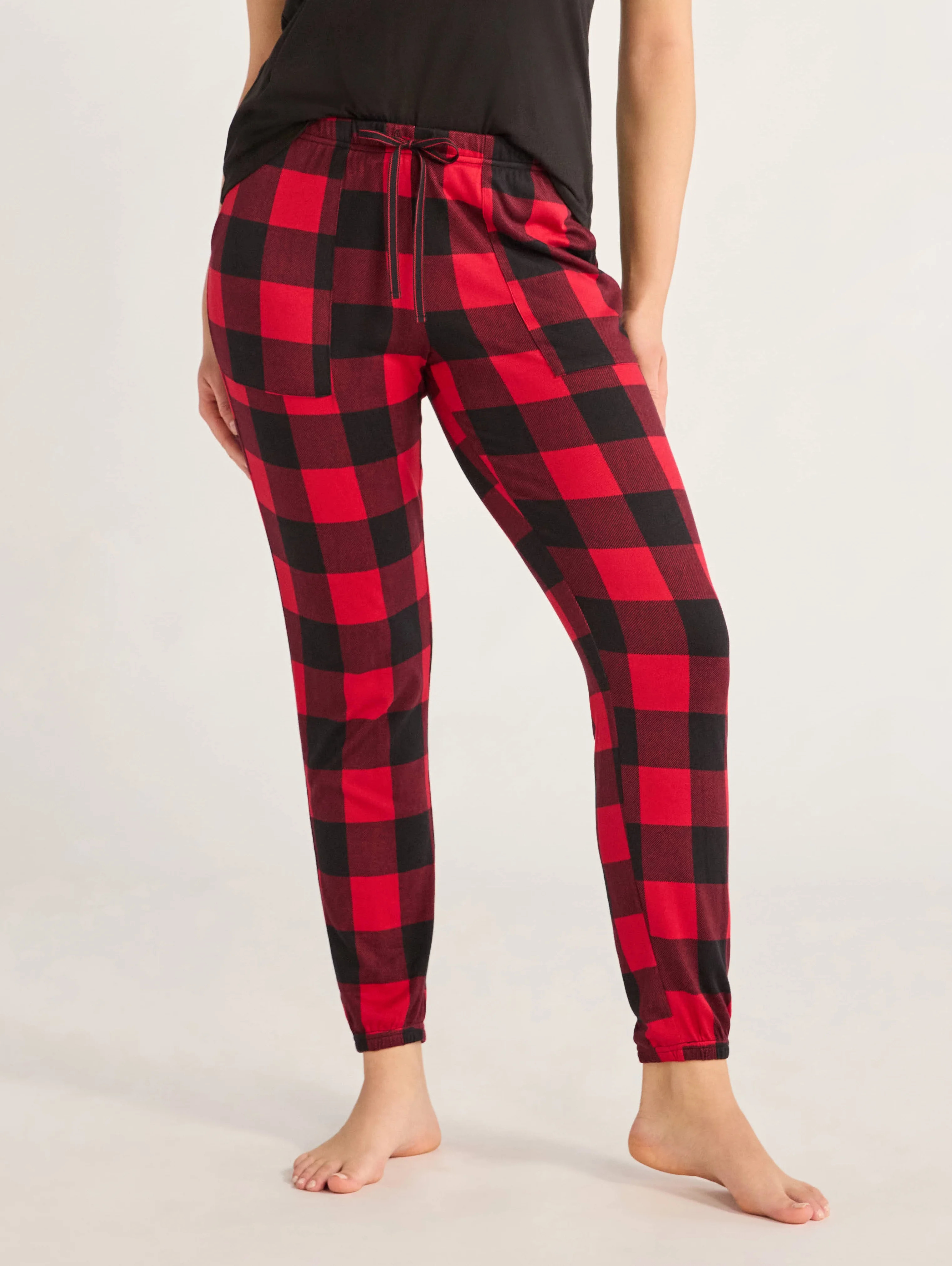 Joyspun Women's Hacci Knit Jogger Sleep Pants, 29” Inseam, Sizes XS to 3X | Walmart (US)