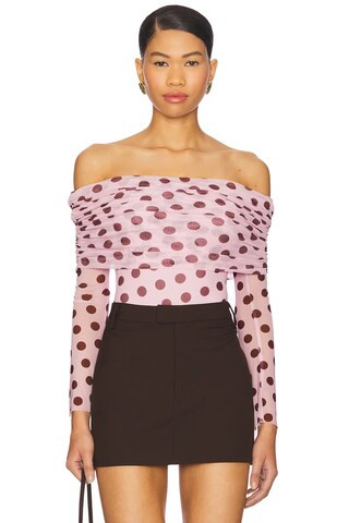 AFRM Maxine Bodysuit in Rose Dot from Revolve.com | Revolve Clothing (Global)