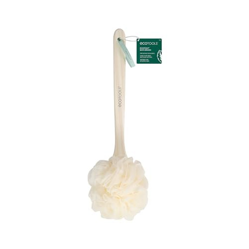 EcoTools EcoPouf Bath Brush, Loofah Brush for Bath & Shower, Made with Long Handle & Recycled, Soft Netting for Gentle Exfoliation, Back Brush for Men & Women, Eco-Friendly & Cruelty-Free, 1 Count | Amazon (US)