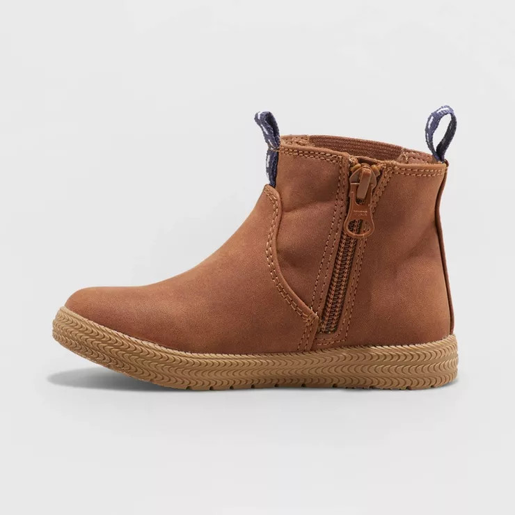 Toddler Esteban Zipper Slip-On Chukka Boots - Cat & Jack™ Brown | Target