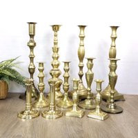 Choice Retro Brass Candlesticks, Singles Pairs Vintage Candle Holders, Wedding Decor, Mantle Table Bookshelf | Etsy (US)